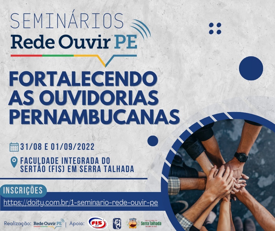 No momento, você está visualizando 1º Seminário Rede Ouvir PE: Fortalecendo as Ouvidorias Pernambucanas